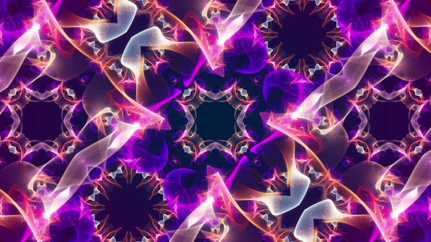 Kaleidoscope 5 - Kaleidoscopic Video Background Loop /// An elegant kaleidoscopic beauty painted in warm colors.