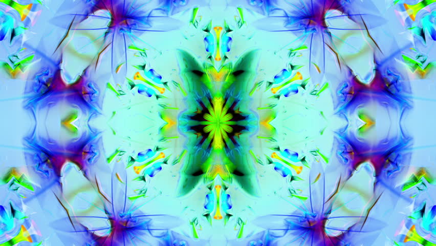 Kaleidoscope 3 - Kaleidoscopic Video Background Loop /// A colorful and detailed kaleidoscopic video background loop. Makes up for a nice bright backdrop in bars and clubs for example.