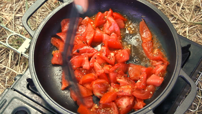 roast on a portable gas stove