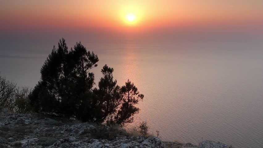 sunset on the Black Sea. Crimea, Ukraine
