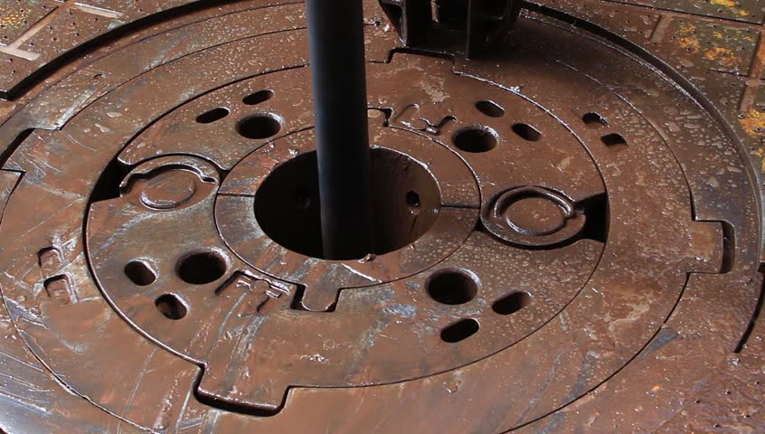Drill pipe rotating in the rotary table
