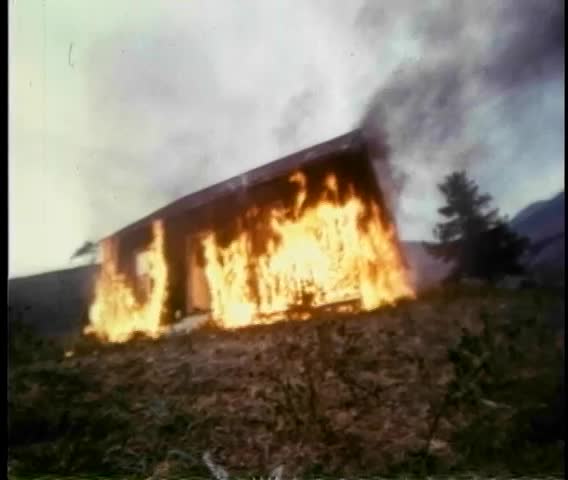 Stunt man on fire during filmming of explosion