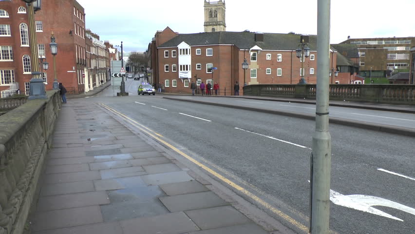 WORCESTER,UK - JANUARY 12: An ambulance responds to an emergency call using its flashing lights on January 12, 2013 in Worcester, UK