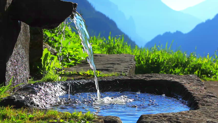 Pure water from spring.
