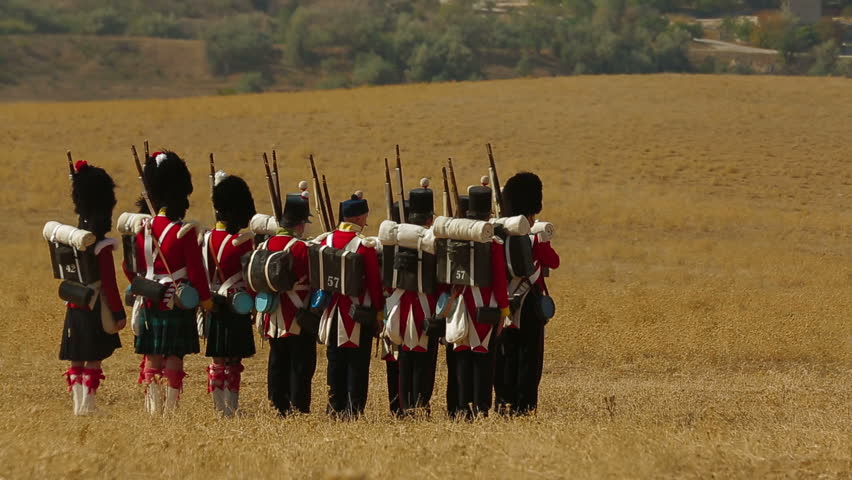 CRIMEA, UKRAINE â SEPTEMBER 29, 2012: Kilties during reenactment of Battle of Alma (Crimean War 1853 - 1856) on a historical festival in Crimea. 