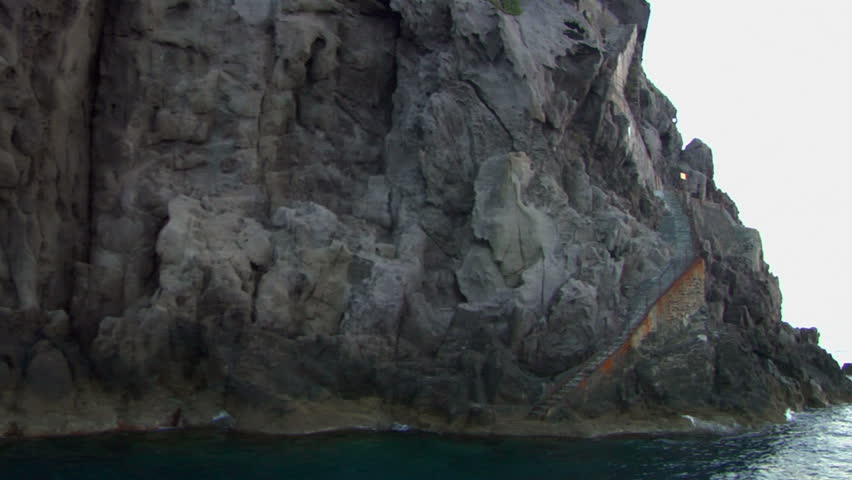 Mediterranean rocky coast, eolian island, Italy