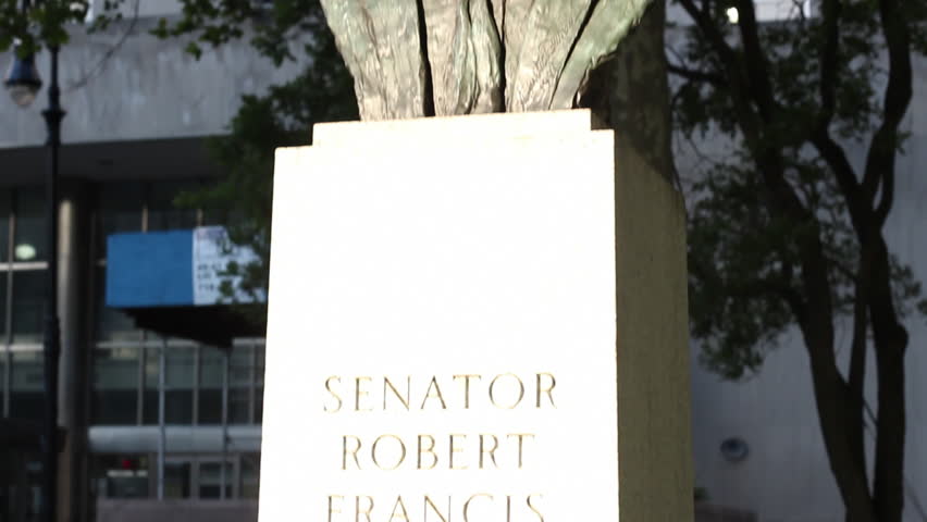 BROOKLYN - CIRCA JUNE 2012: A bust of late New York Senator and US Attorney General Robert F. Kennedy created by Anneta Duveen in the 1970s.