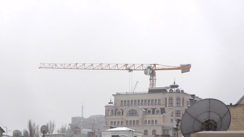Construction crane. 