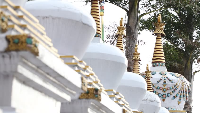 shot of temples in Kathmandu, close up