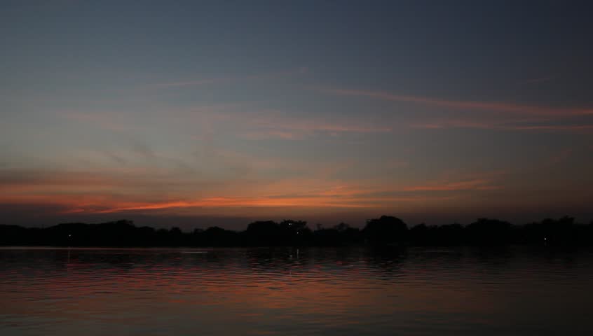 the lake with summer sky, Suan Luang Rama 9 Of Thailand, background 