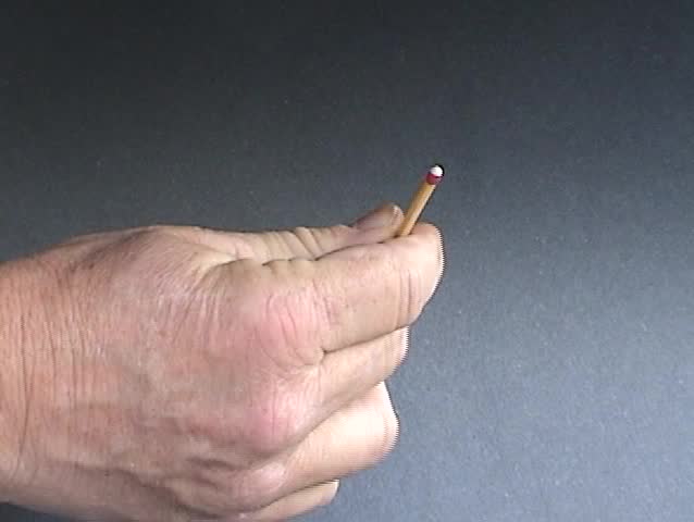 Big Close Up "aka BCU" of a human hand lighting a wooden match with his Thumbnail With Sound