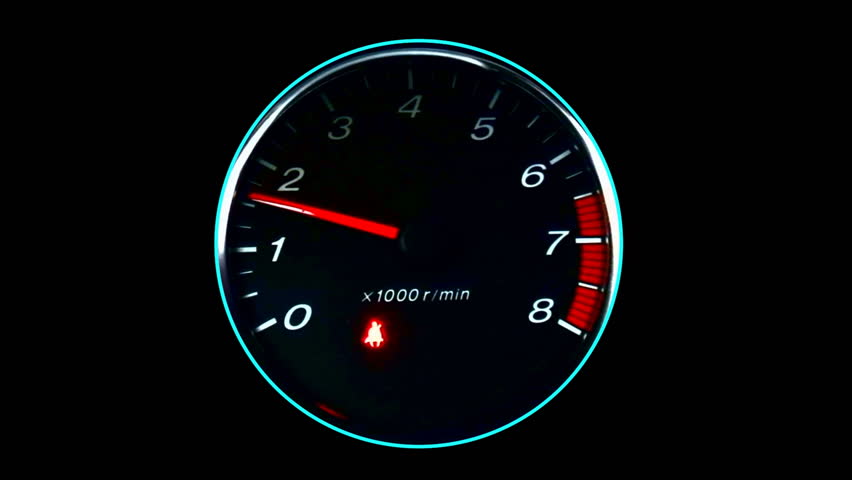 HD video of Rpm dashboard meter 