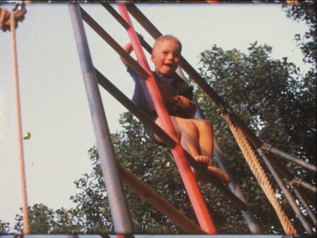Vintage 8 mm film: Children gymnastics, Germany, 1960s