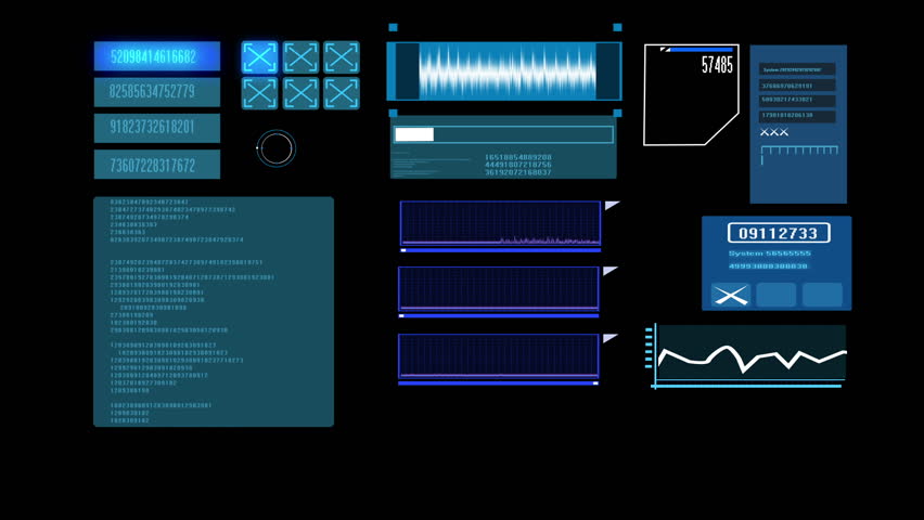 computer screen graphic, if you select the blending mode of "screen" in your editing software you can overlay this on other videos.