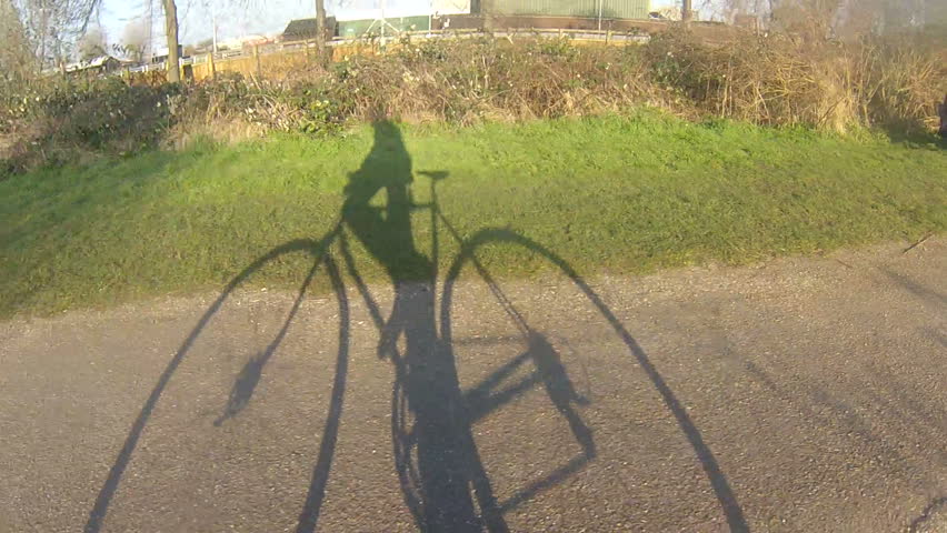 Bike riding shadow 