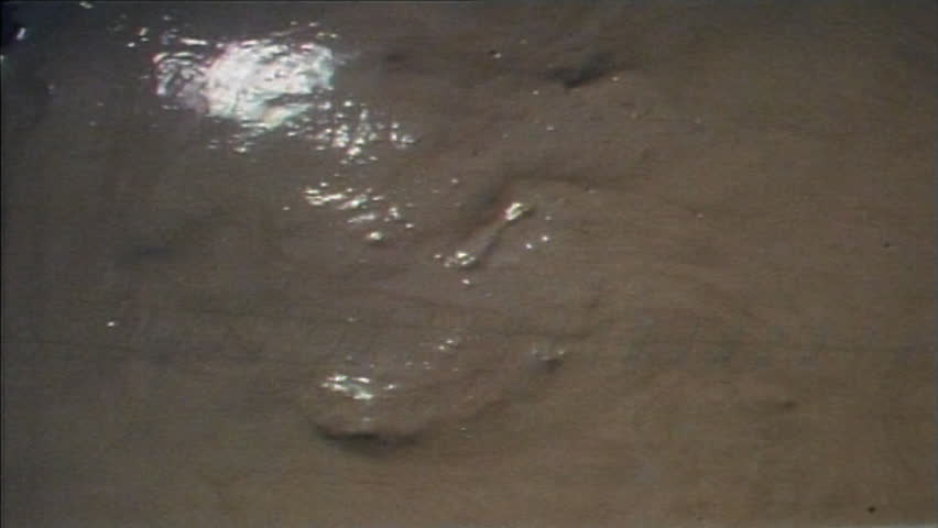 Timelapse of dried cracked mud