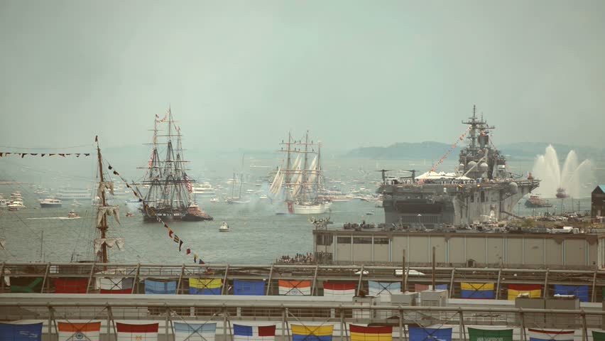 USS Constitution firing cannons, 4th of July