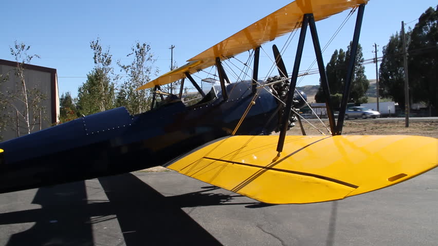 SALT LAKE CITY, UTAH - CIRCA 2010: Stearman biplane in the daytime