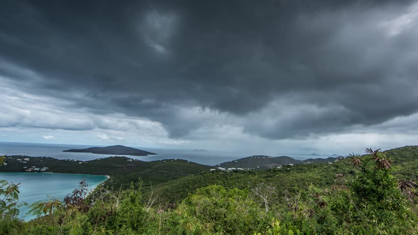 Raining over Water in St Thomas, USVI