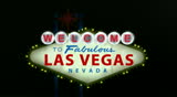 Welcome to las vegas iconic sign blinking neon lights from straight on. Video is also seamlessly looped.