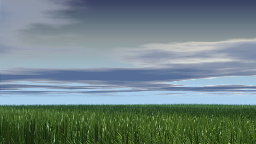 Soccer ball rolling on grass clouds day. Loop-able from 06s 20f  by time code SMPTE Non-drop (29,97 fps)