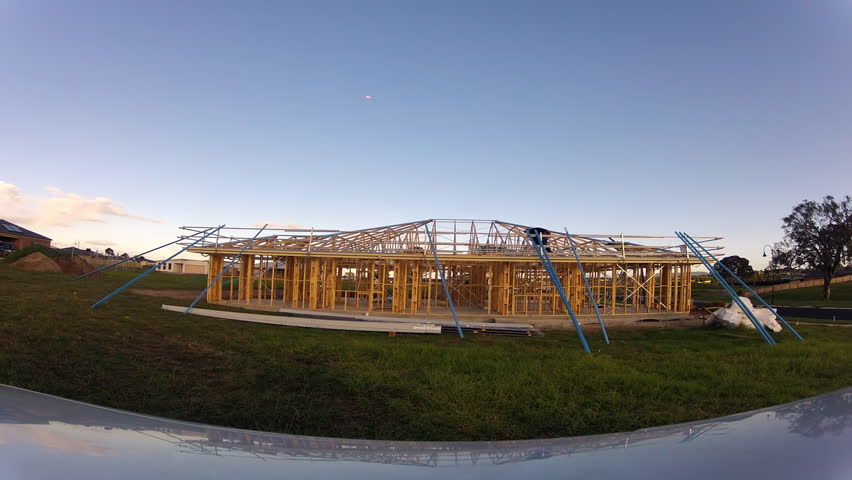 Roofing Tradesman House Building Time Lapse