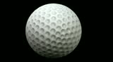 Golf ball rotating around in a seamless loop.  Could be used as a the golf ball flying in the air.  Alpha channel is included.