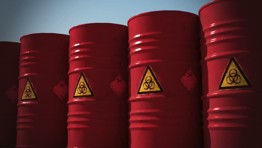 Bio hazard barrels. 