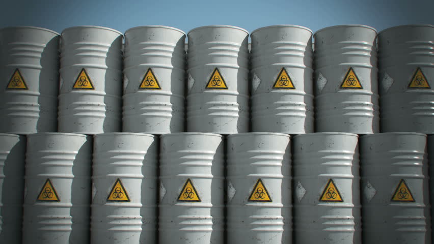 Bio hazard barrels. 