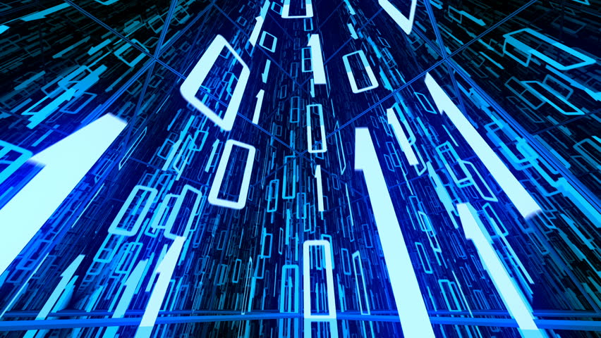 Binary code background animation.