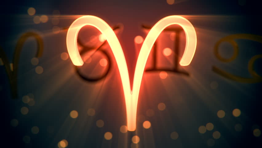 Animation of Aries zodiac sign.