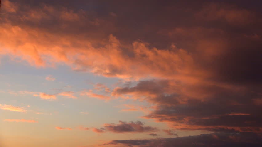Dramatic Clouds on Sky at Sunset, Time Lapse, Timelapse, Backgrounds