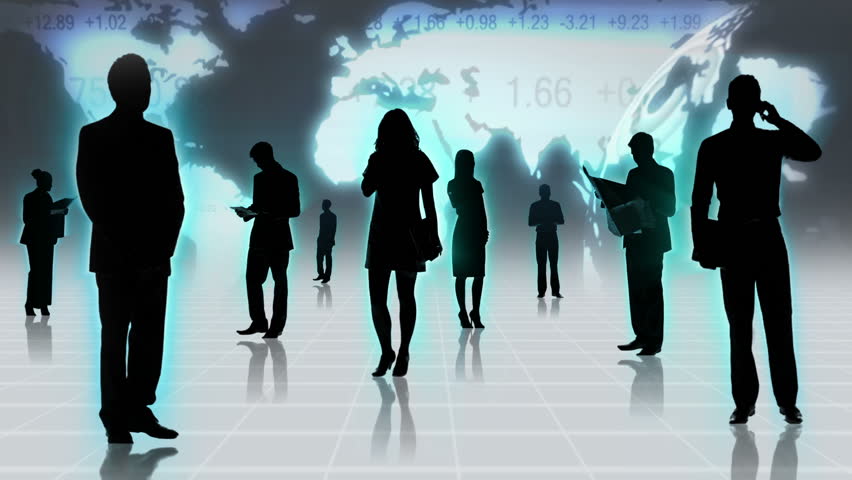3D computer graphics of professional people using wireless technology for business networking world wide