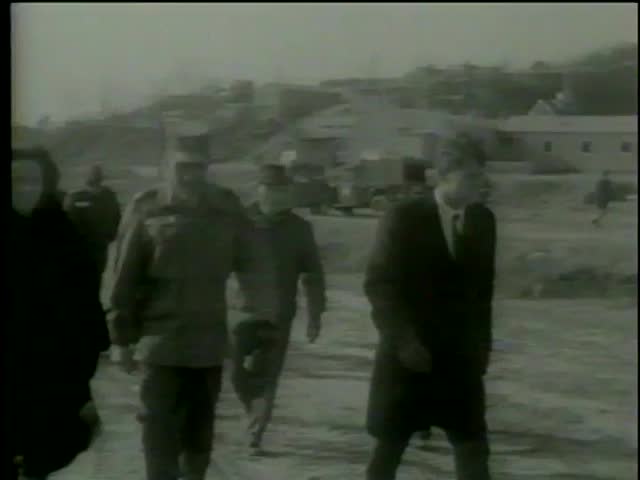Attorney General Robert Kennedy and his wife, Ethel, visit the Demilitarized Zone in Korea circa 1964-MGM PICTURES, UNIVERSAL-INTERNATIONAL NEWSREEL, USA, filmed in 1964