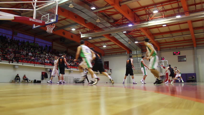 RIJEKA, CROATIA APRIL 7: basketball match: KK Skrljevo (white) vs. KK Sibenik (black) on April 7, 2013 in Rijeka