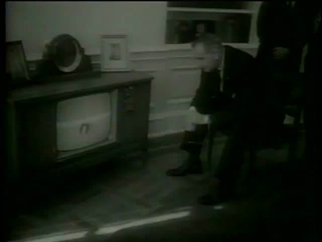 The US President Lyndon Johnson watches the United States' heavy-lift dedicated space rocket Saturn I launch, Washington circa 1964-MGM PICTURES, UNIVERSAL-INTERNATIONAL NEWSREEL, USA, filmed in 1964