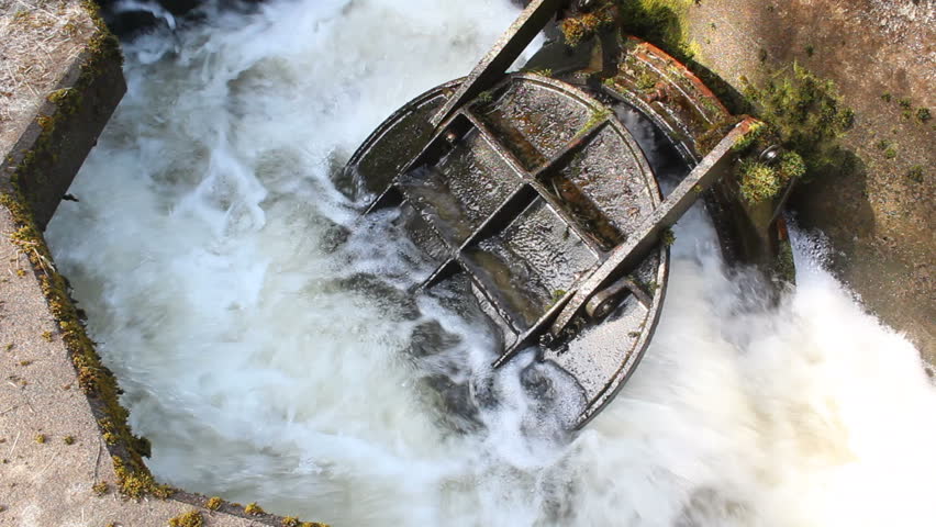 Overhead view of excessive rainwater discharged out of a levy/Excessive Water Discharge/Overhead view of excessive rainwater discharged out of a levy