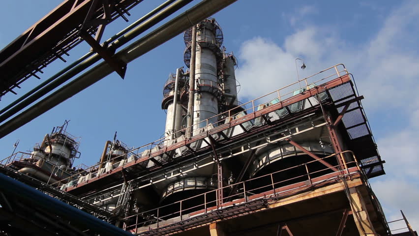 industrial construction dolly shots. montage