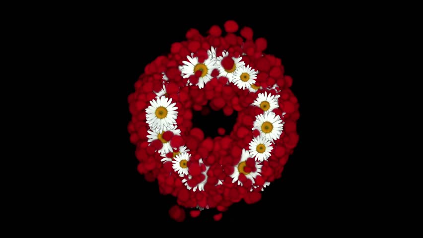 rose petals & daisy shaped wreath,wedding background,Valentine's Day.