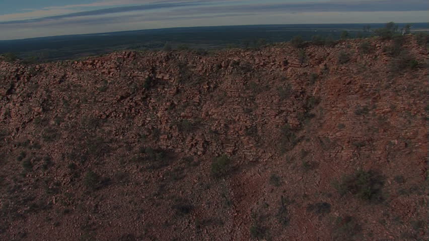 Aerial panorama of the desert near Alice Springs - Australia