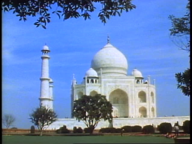 The Taj Mahal, Agra, India, framed in trees