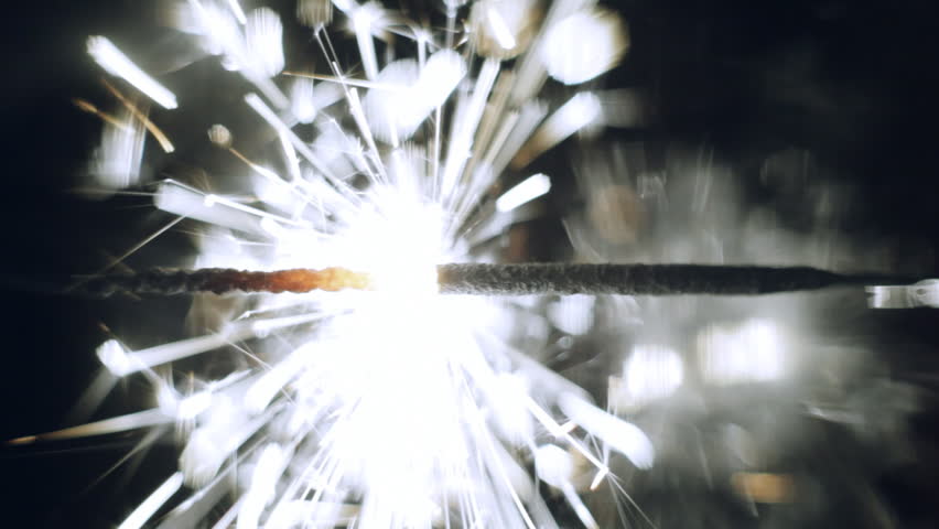 Lightening Christmas sparkler .