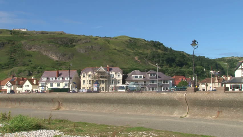 The least popular of Llandudno's two beaches in the North Wales resort town by the Great Orme.
