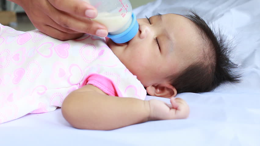 Little  baby drinking milk