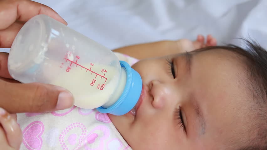 Little  baby drinking milk