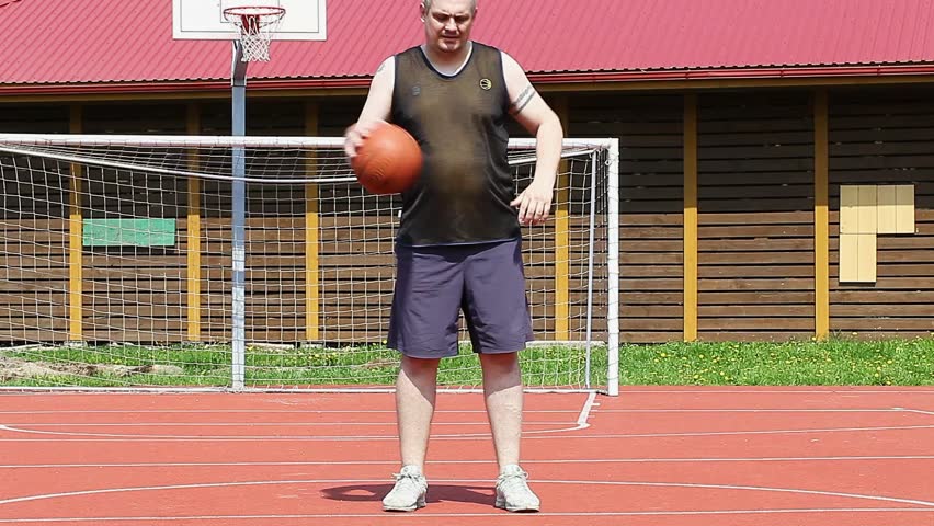Basketball player with ball   