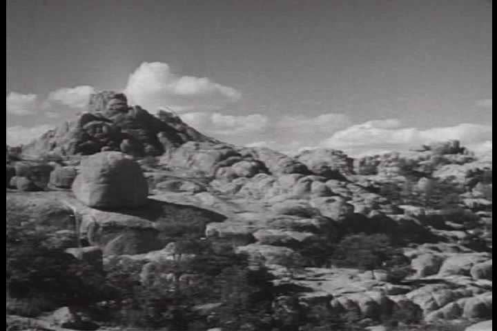 1940s - Erosion and weathering are demonstrated with an aerial over the Grand Canyon and a visit to Central Park.
