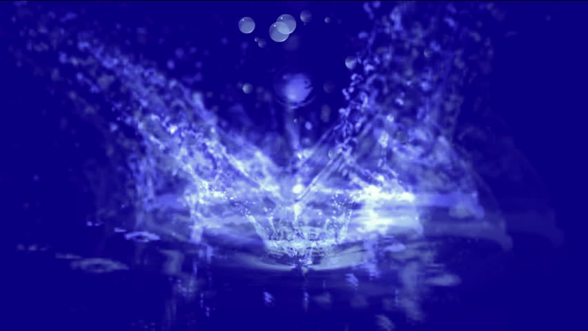 waterdrop & ripple in pond,splash geyser.