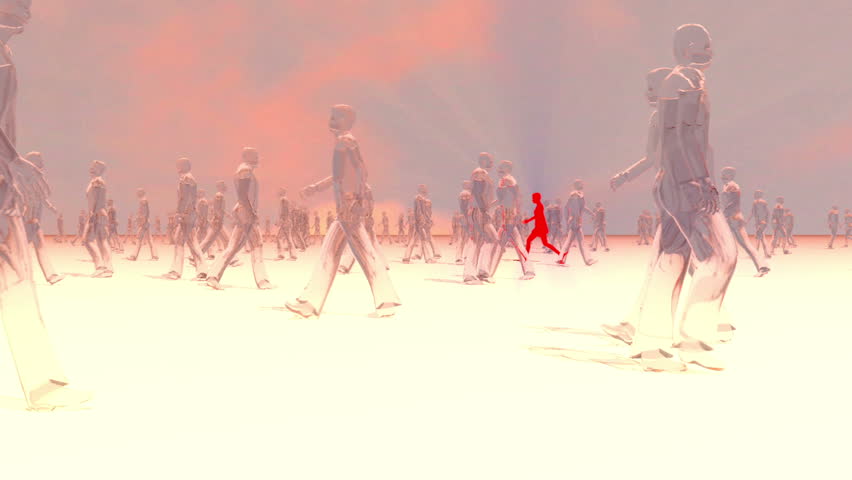 Anonymous crowd glass version