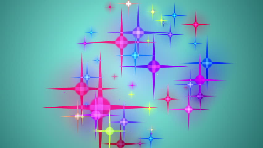 wonderful christmas video animation with moving stars and lights, loop HD 1080p